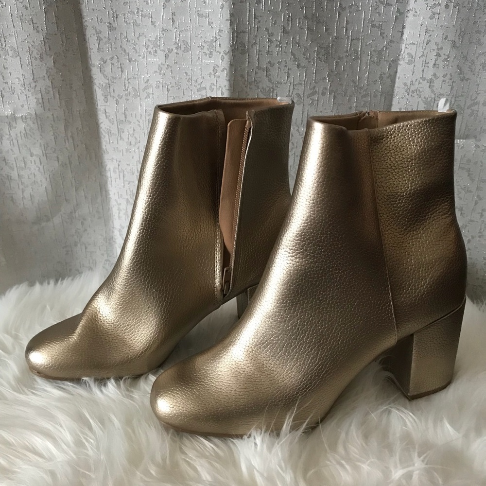 Gold Booties Sz 10 BRAND NEW
